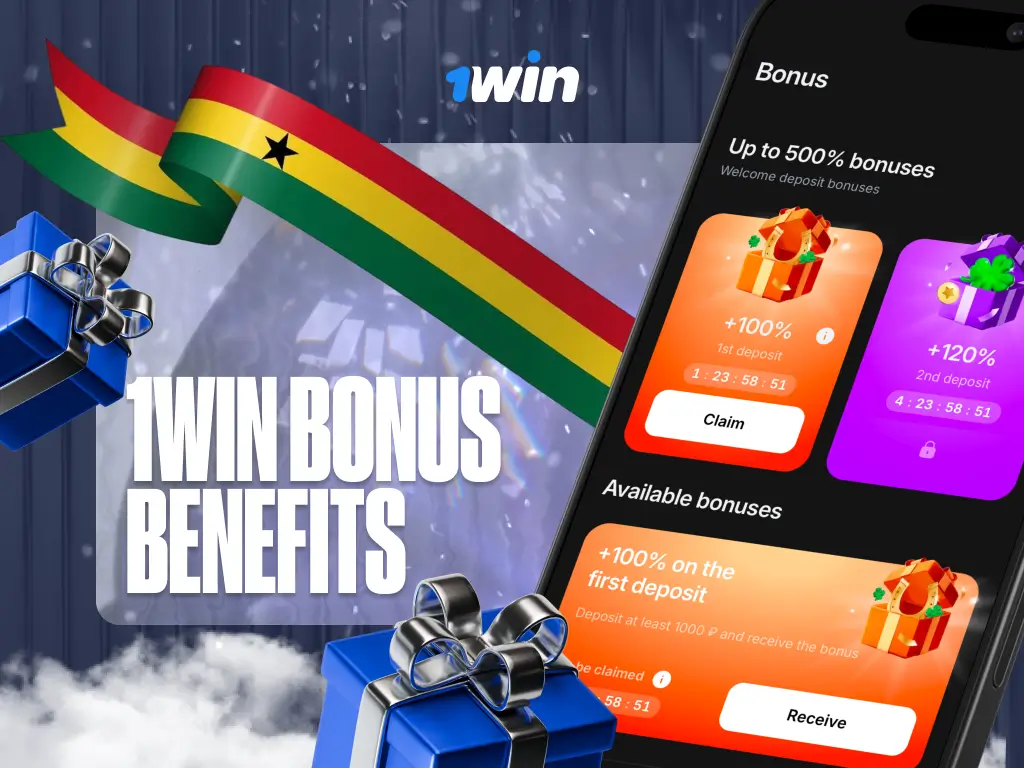1win Bonuses: 500% Welcome & Free Spins Bonuses in Ghana